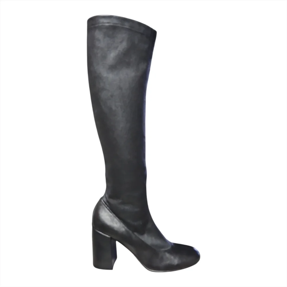 ​AGL | Attilio Giusti Leombruni Black Leather Over The Knee Stretch Boots Size 7
